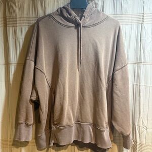 Women’s Free People Sprint to Finish Oversized Hooded Sweatshirt - Brown